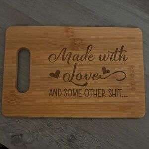 Bamboo Cutting Board with Engraved Design
